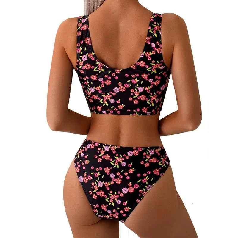 Bikini Floral Lacé Élegant - Chic et Confort pour l'Été