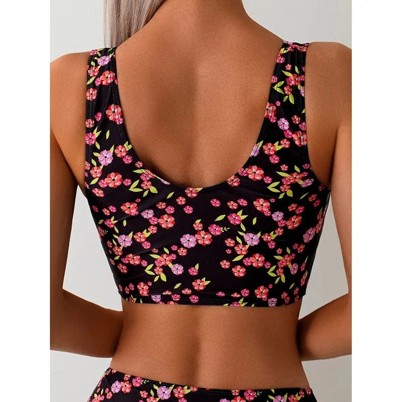 Bikini Floral Lacé Élegant - Chic et Confort pour l'Été
