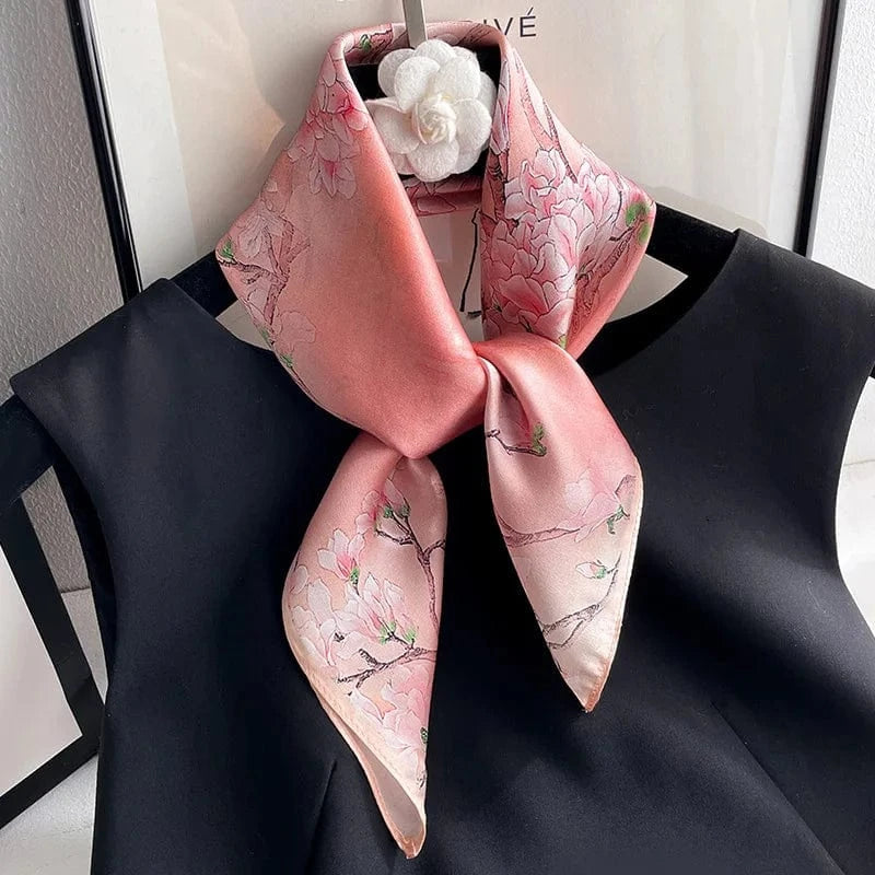 Carré 100% Soie foulard carré de soie femme premium – Accessoire mode élégant et léger