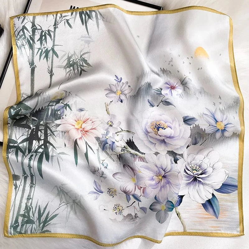 Foulard Carré En Soie Pure - Neuf Avec Étiquettes, Multicouleur