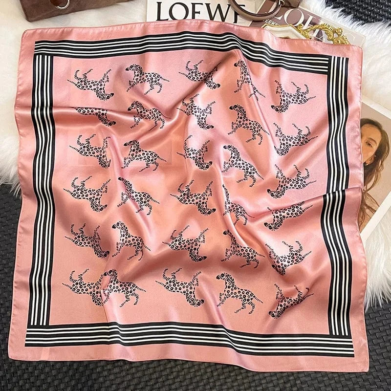 Carré 100% Soie foulard carré en soie imprimé exclusif – Édition limitée 70x70cm