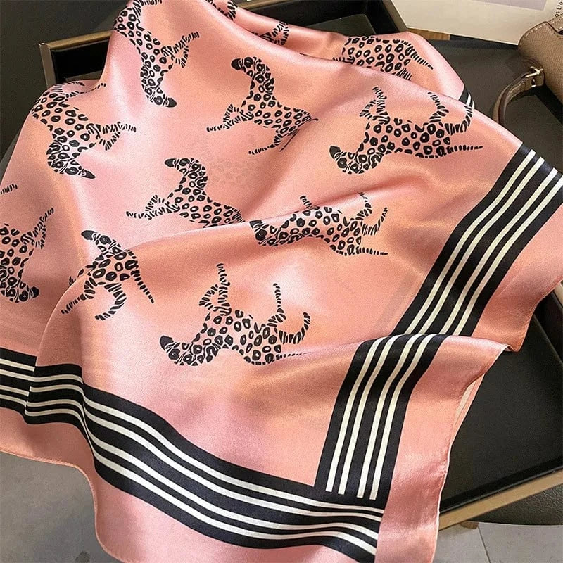 Carré 100% Soie foulard carré en soie imprimé exclusif – Édition limitée 70x70cm