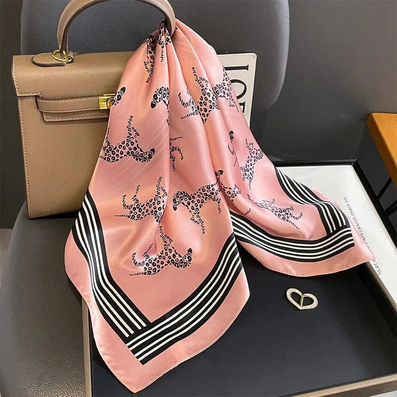 Carré 100% Soie foulard carré en soie imprimé exclusif – Édition limitée 70x70cm