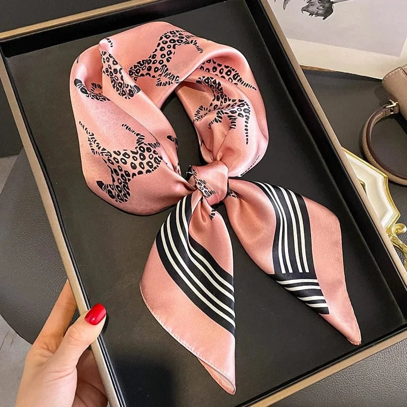 Carré 100% Soie foulard carré en soie imprimé exclusif – Édition limitée 70x70cm