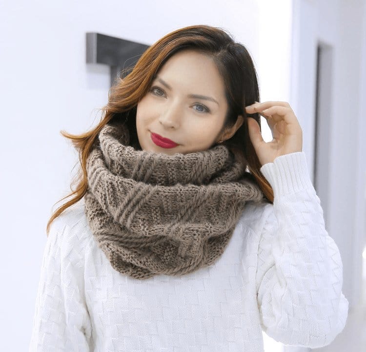 Snood en cachemire de luxe Kaki