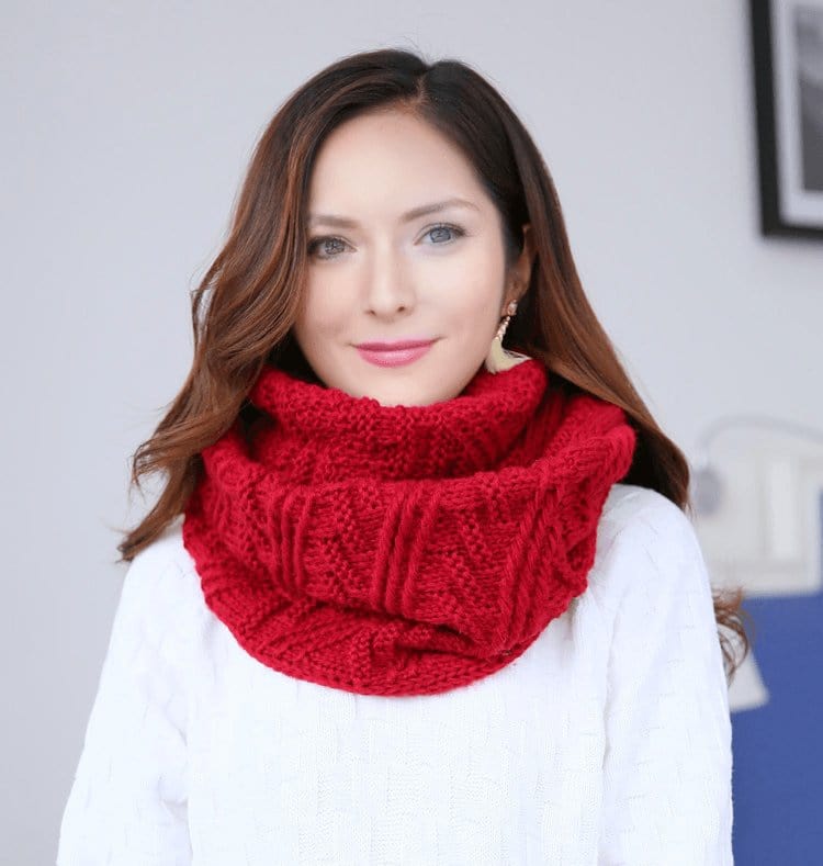 Snood en cachemire de luxe Rouge