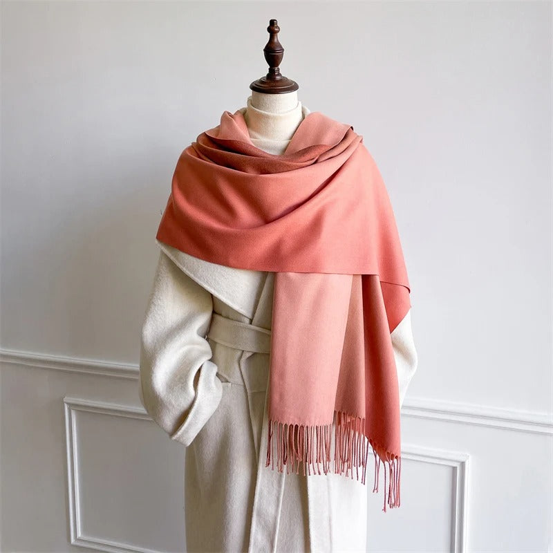 Echarpe Acrylique Corail Uni 190x70 cm – Veloutée et Drapé Fluide