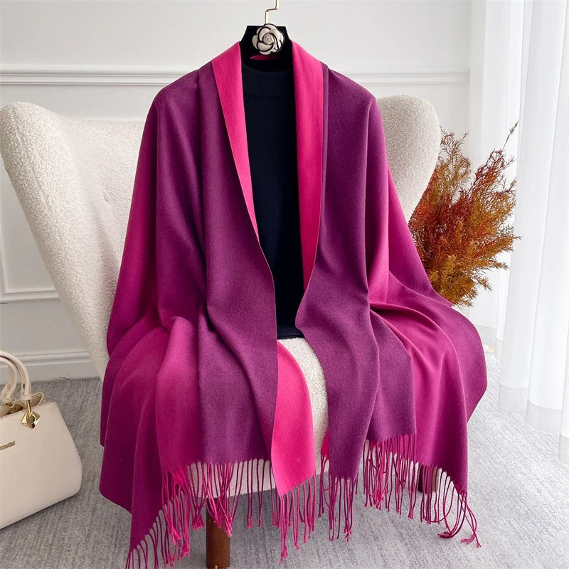 Echarpe Acrylique Dégradé Violet-Magenta-Rose