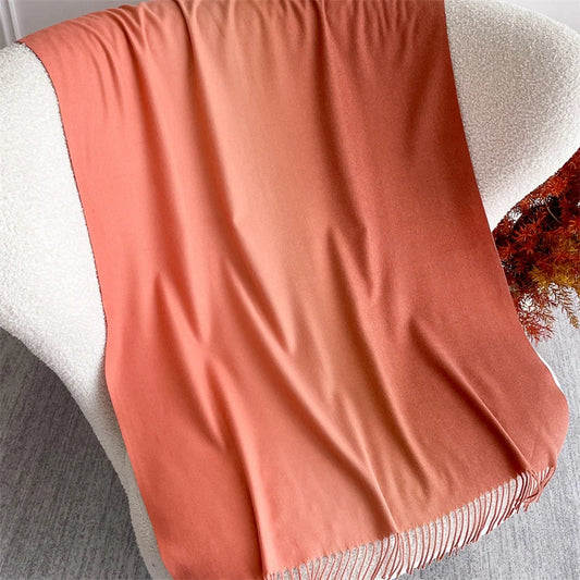 Echarpe Acrylique Corail Uni 190x70 cm – Veloutée et Drapé Fluide