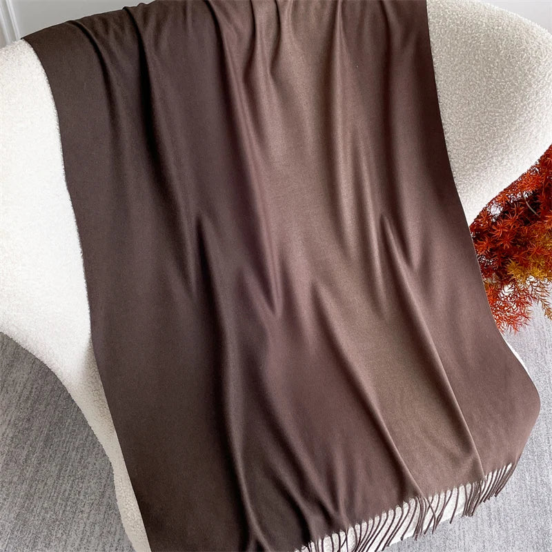 Echarpe Acrylique Dégradé Chocolat Espresso Moka Taupe Caramel Crème