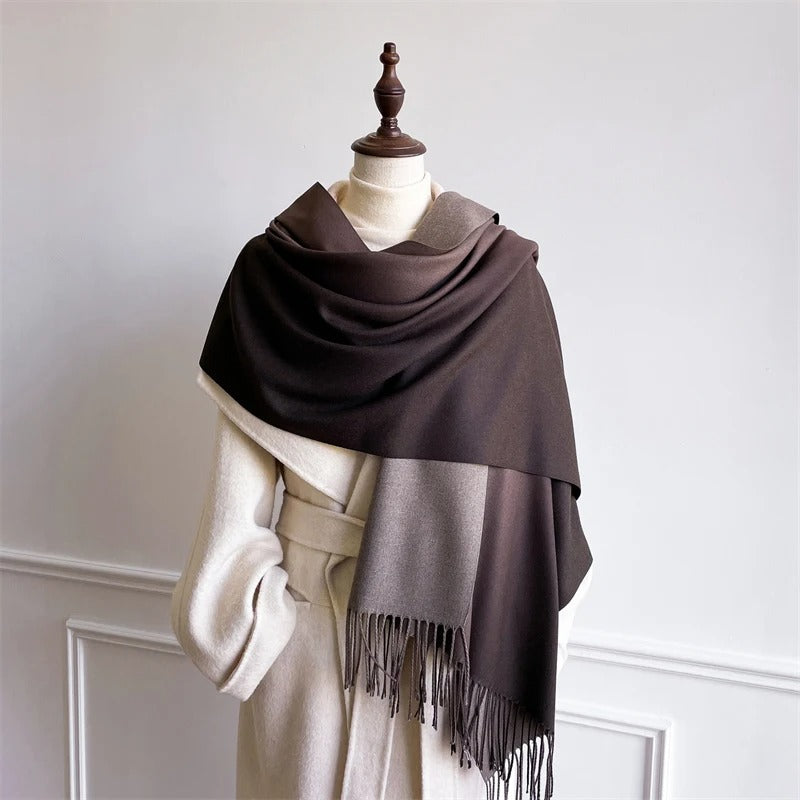Echarpe Acrylique Dégradé Chocolat Espresso Moka Taupe Caramel Crème
