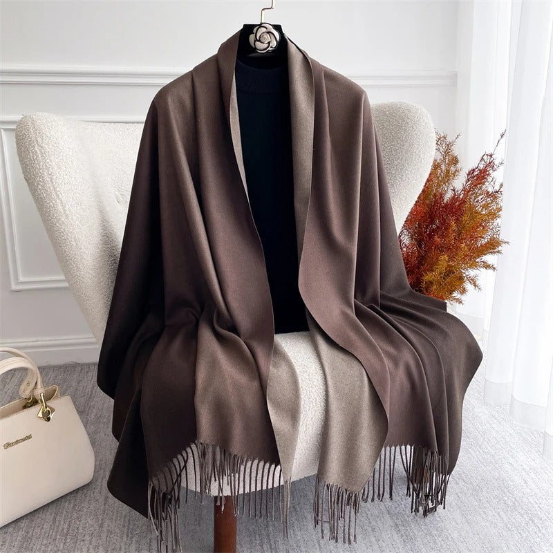 Echarpe Acrylique Dégradé Chocolat Espresso Moka Taupe Caramel Crème