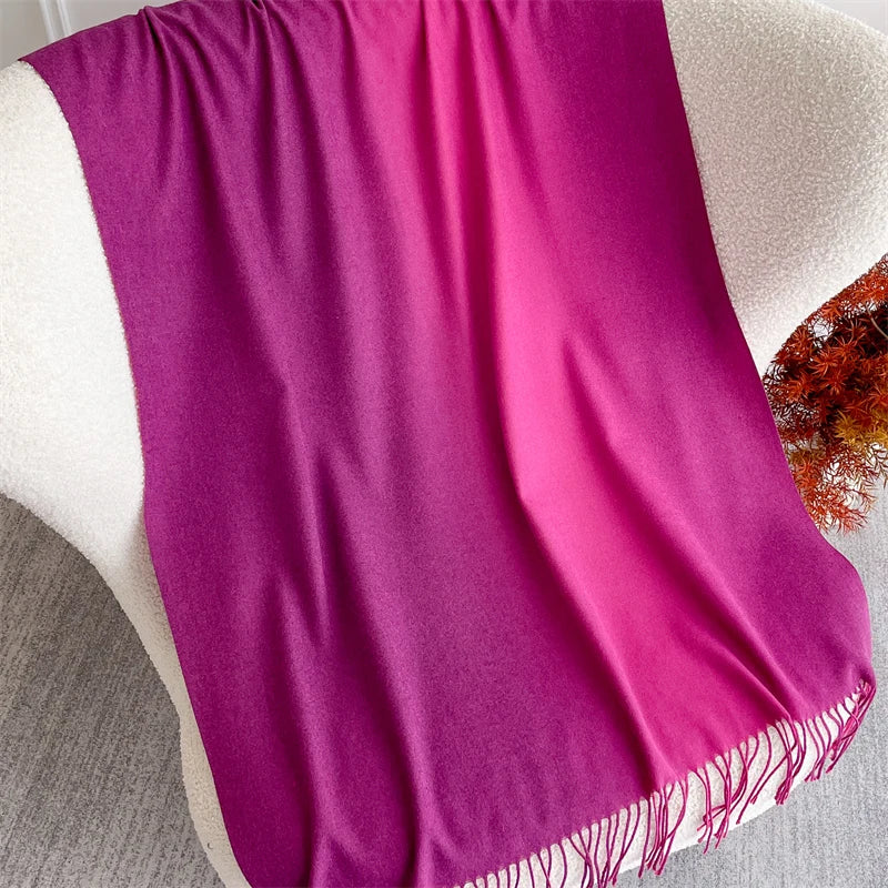 Echarpe Acrylique Dégradé Violet-Magenta-Rose